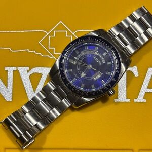 Invicta Silver and Blue Men's Watch